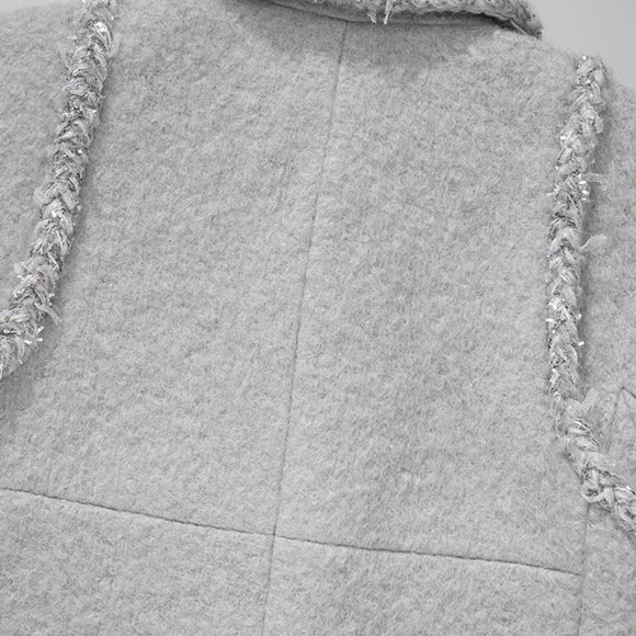 CHICJOC Italian Mohair & Wool Short Coat with Silk Lining, Size 38 - Picture 8 of 16